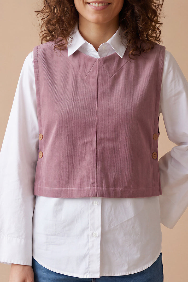 PECHERA TERCIOPELO DE ALGODÓN ORGÁNICO ROSADO