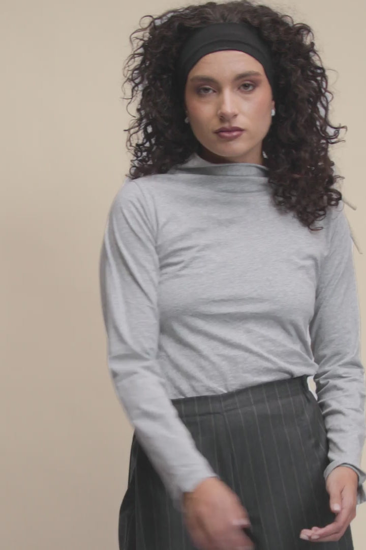 TOP ALBA ALGODÓN ORGÁNICO GRIS