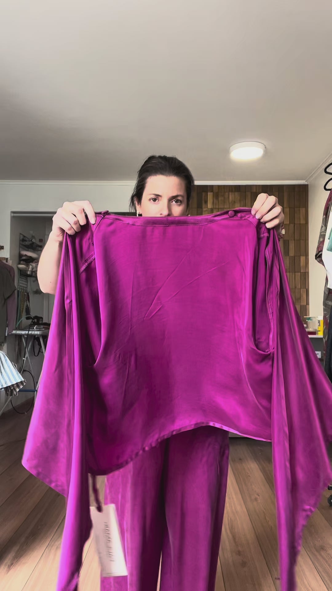 Blusón del Valle Cupro Fucsia Obispo