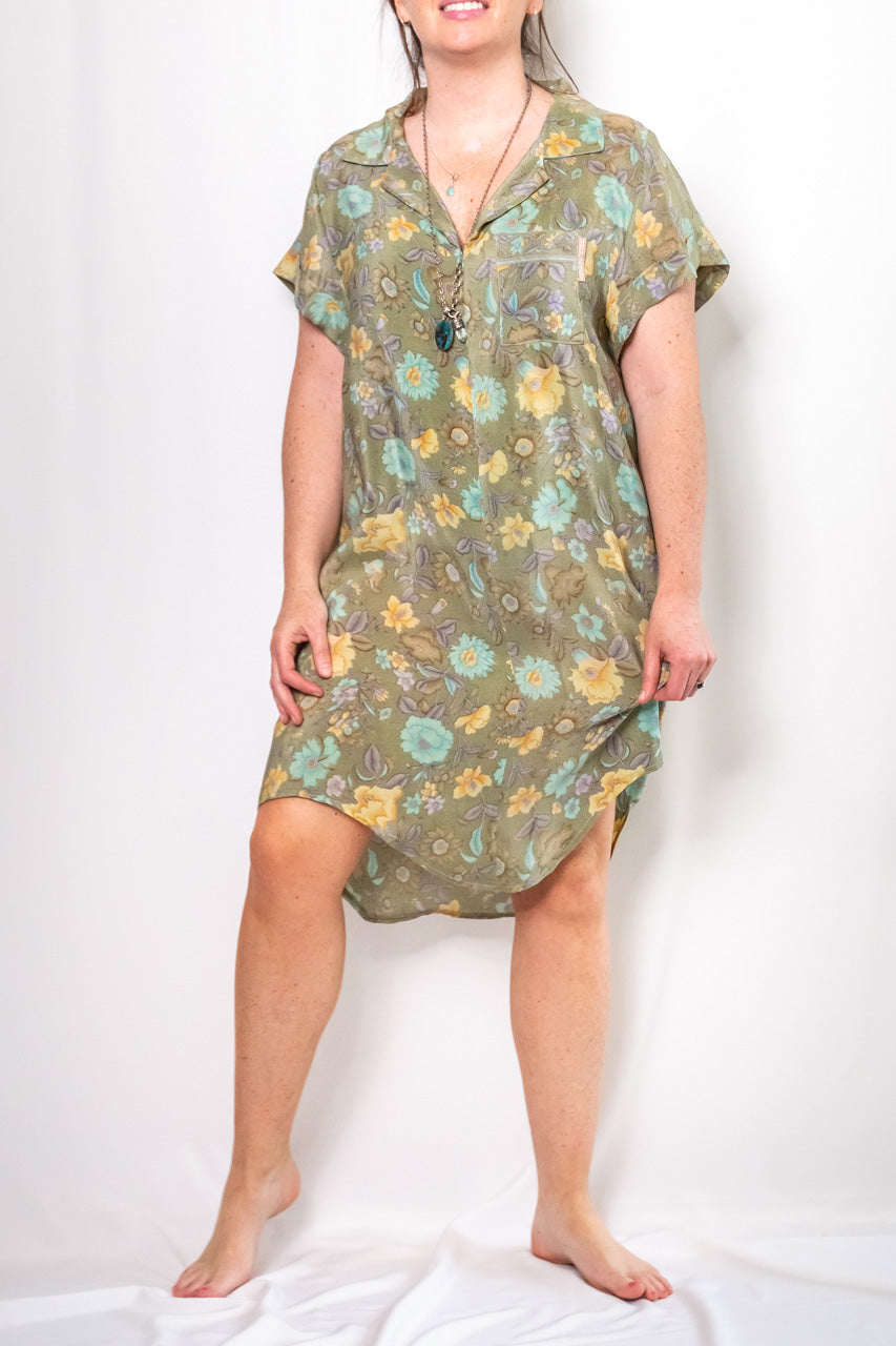 Silk Shirt Dress