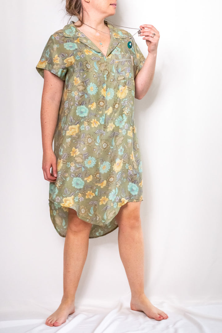 Silk Shirt Dress
