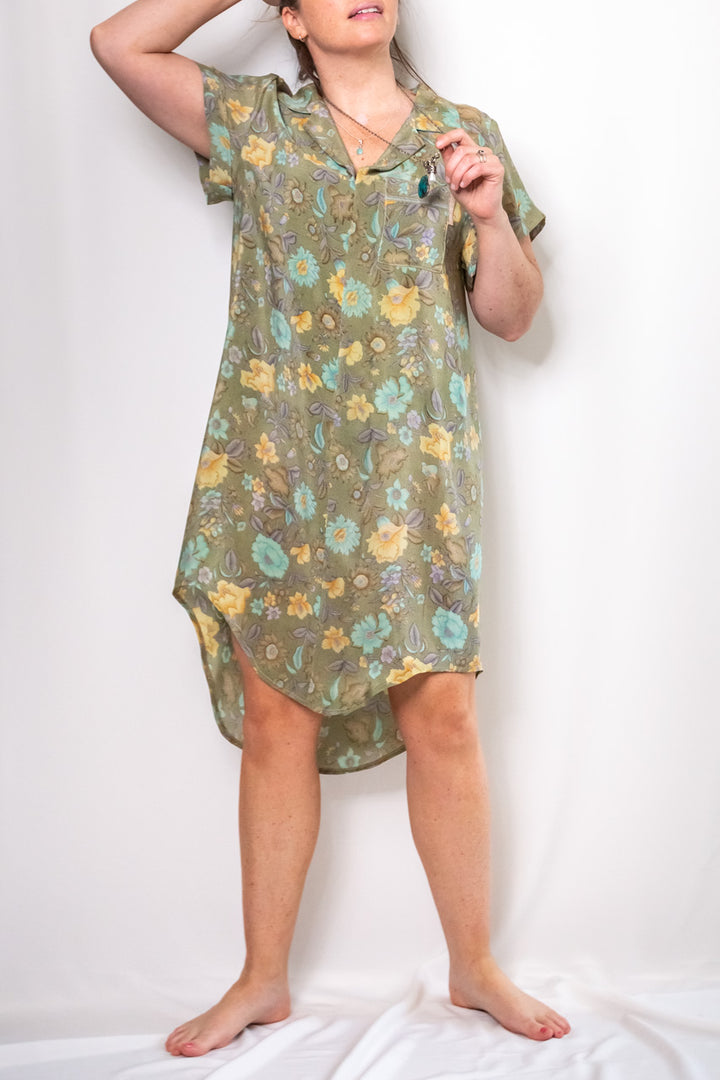 Silk Shirt Dress