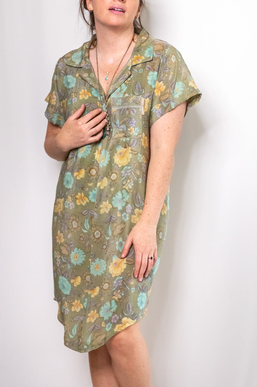 Silk Shirt Dress