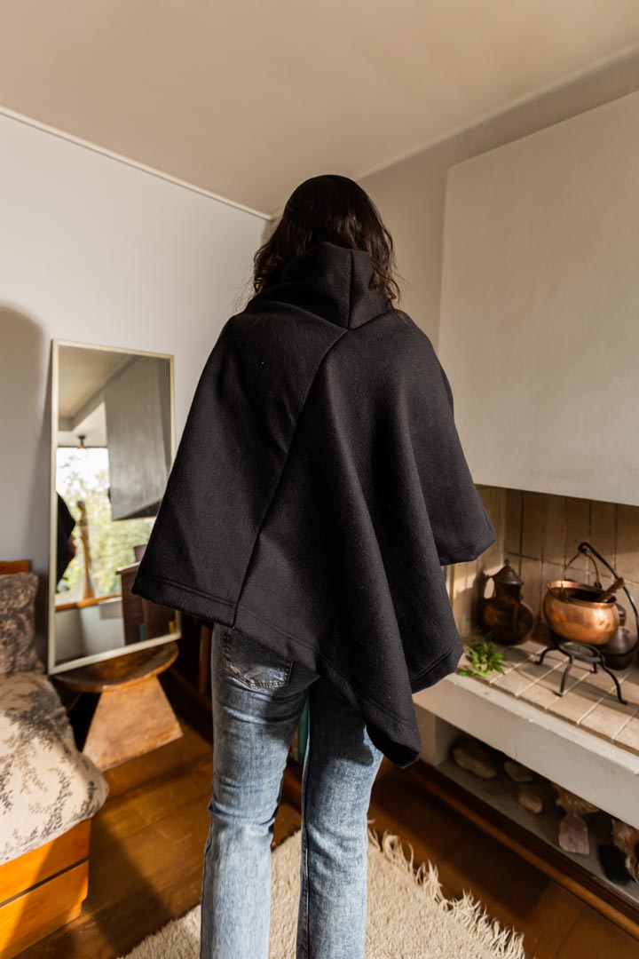 Poncho Noche 100% Lana