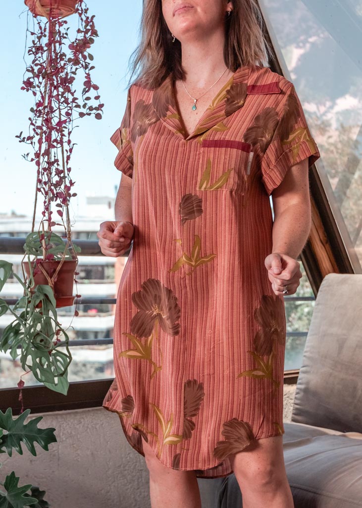 Vestido Camisero Seda Talla S