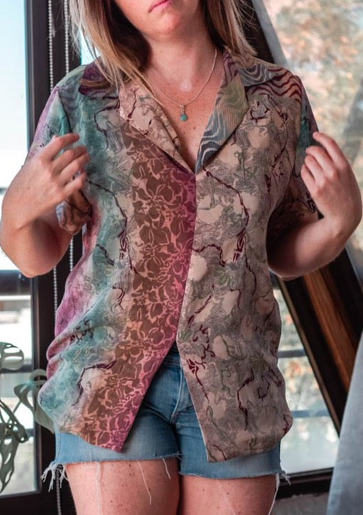 Silk Shirt Top