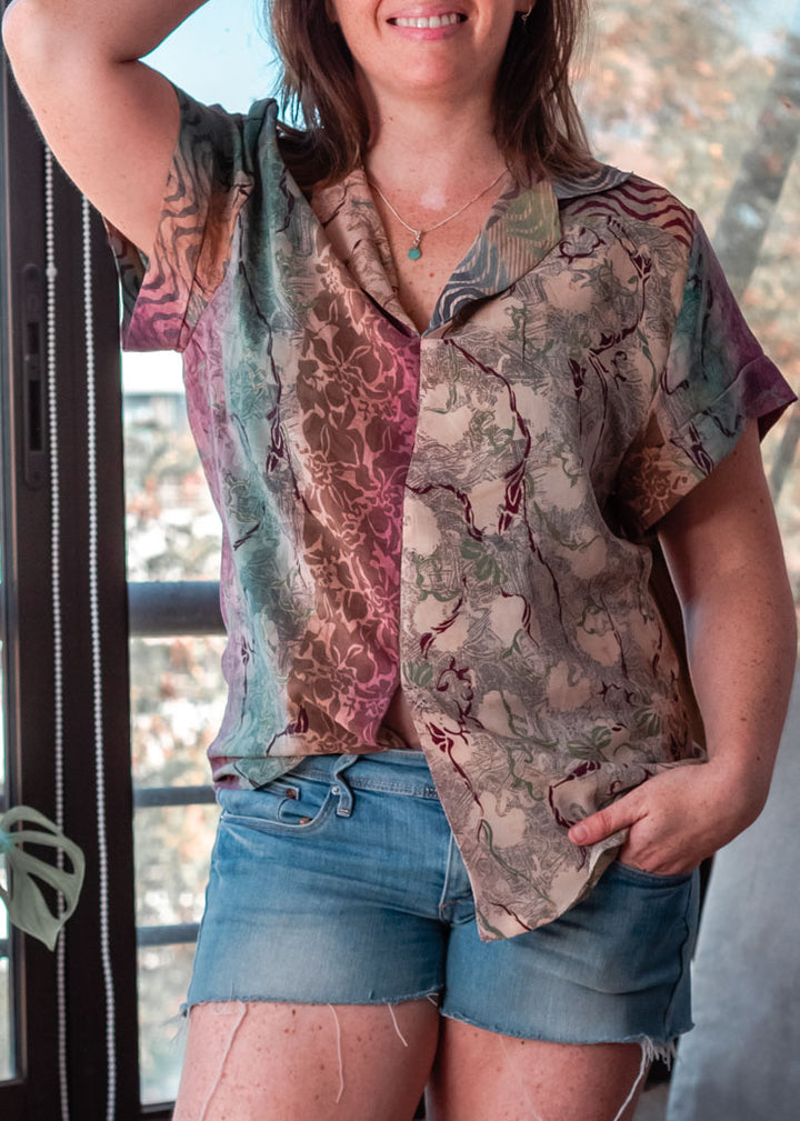 Silk Shirt Top