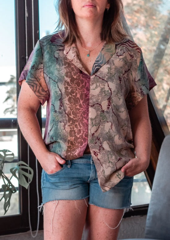 Silk Shirt Top