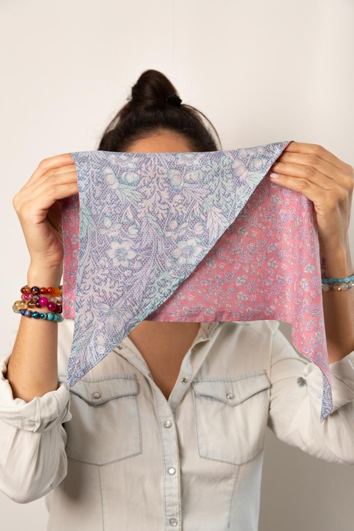 Pañoleta Seda Reversible