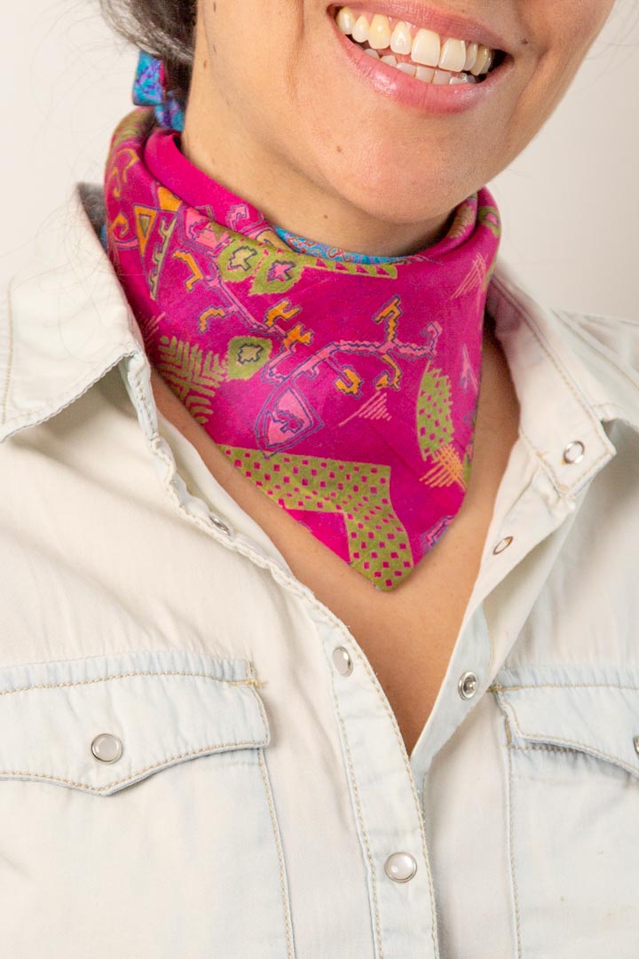 Pañoleta Seda Reversible
