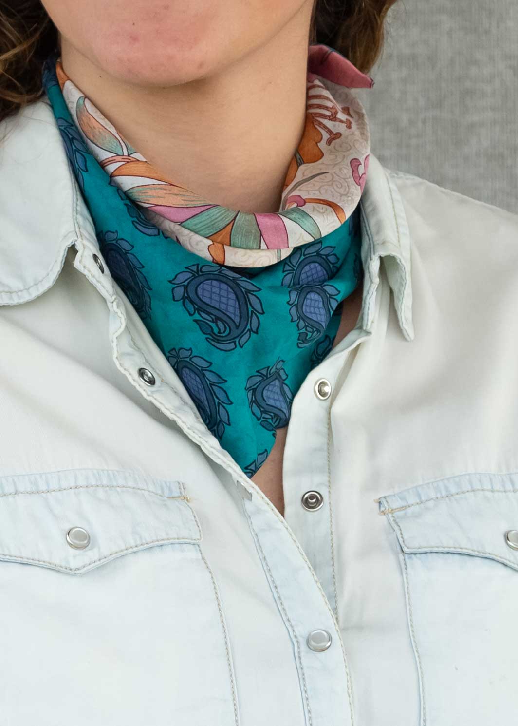 Reversible Silk Scarf