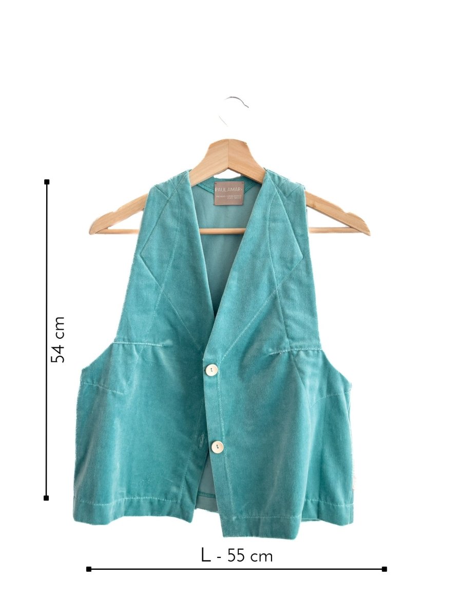 Vest Papel 100% Terciopelo Algodón Orgánico - PAULAMAR - Vest