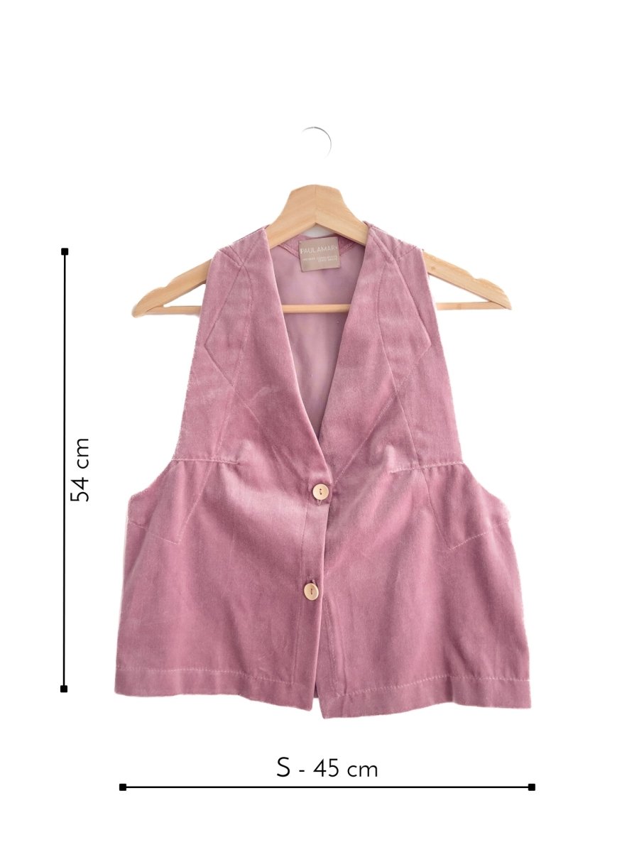 Vest Papel 100% Terciopelo Algodón Orgánico - PAULAMAR - Vest